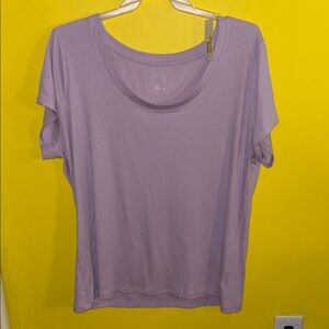 a new day Lavender Scoop Neck Short Sleeve Top